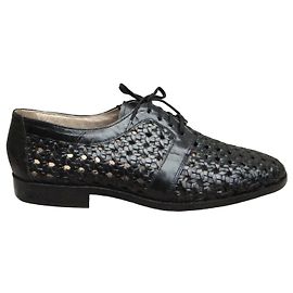 Autre Marque Derbies Unic Fenestrier in pelle intrecciata nera Nero