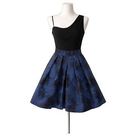 Robe de cocktail Ralph Lauren Noir Bleu Polyester 38 Noir Bleu