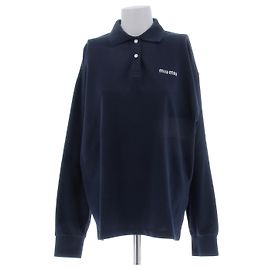 Miu Miu Wollpolo in Marineblau Marineblau