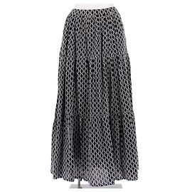 Autre Marque Jupe noire imprimé blanc Noir