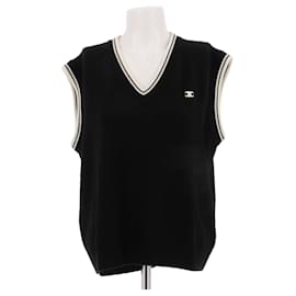 Céline Ärmelloser Pullover aus Wolle Schwarz