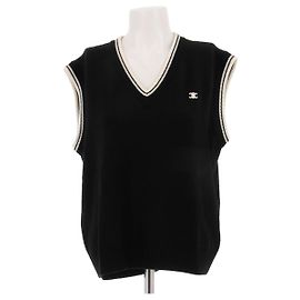 Céline Pull sans manche en laine Noir