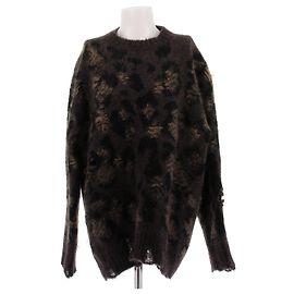 Junya Watanabe Pull imprimé en laine Marron