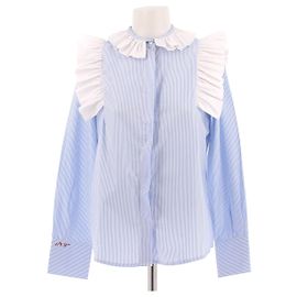 Autre Marque Camisa listrada azul e branca Azul
