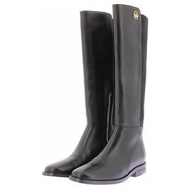 Longchamp Botas de jinete negras de cuero Negro