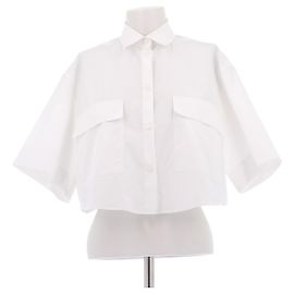 Alaïa Camicia corta bianca in cotone Bianco