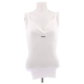 Miu Miu Camiseta blanca de algodón Blanco