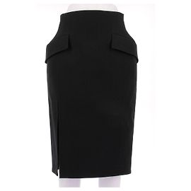 Bottega Veneta Grau Wollrock Grau