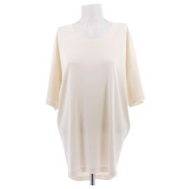 Lemaire Camiseta grande crema de algodón Beige