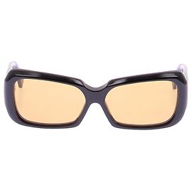 Phoebe Philo Óculos de sol pretos com lentes amarelas Preto