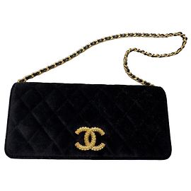 Borsa Chanel Gabrielle in velluto nero Nero