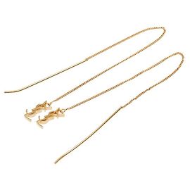 Boucles d'oreilles Threader Cassandra Yves Saint Laurent Doré