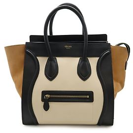 Céline Borsa Tote Mini Luggage di Celine Marrone Nero