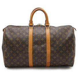 Borsa Boston Keepall 45 Monogram Louis Vuitton Marrone