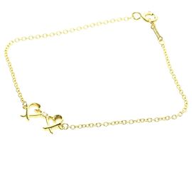 Tiffany & Co Pulseira de Diamante Double Loving Heart da Tiffany Dourado