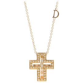 Collana con diamante a croce Belle Époque di Damiani D'oro