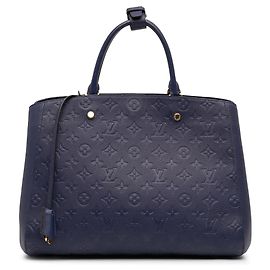 Louis Vuitton Monogram Empreinte Montaigne GM Blu Blu Blu navy