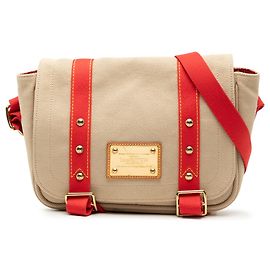 Louis Vuitton Bolsa Antigua Besace PM Marrom Marrom Bege