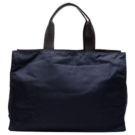 Prada Blaue Tessuto Tote Blau Marineblau