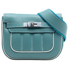 Hermès Bleu Mini Evercolor Berline 21 Bleu Autre Gris