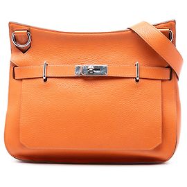 Hermès Orange Clemence Jypsiere 34 Orange
