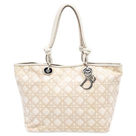 Tote Cherie en toile cannage marron Dior Marron Beige