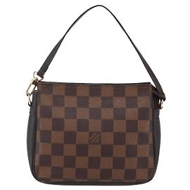 Make-up Tasche Louis Vuitton aus Damier-Canvas Braun
