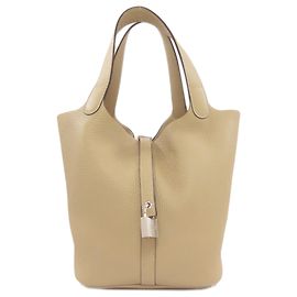 Bolsa Hermès Picotin Lock MM Bege