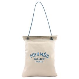 Bolso de Hombro Aline MM de Hermès Blanco Azul