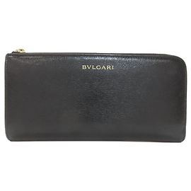 Bulgari Bvlgari B.zero1 Leather Long Wallet Black