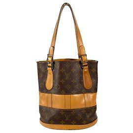 Louis Vuitton Monogram Bucket PM Tote Bag Braun