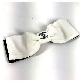 Fermaglio bicolore Chanel Nero Bianco