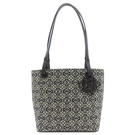 Borsa Tote Anagram Loewe Nero Beige Blu navy