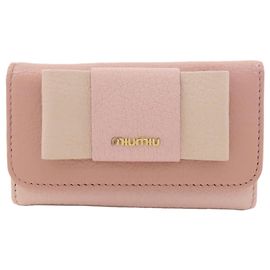 Miu Miu Leather Key Case in Pink Pink