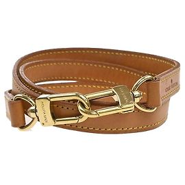 Bandoleira de couro com metal Louis Vuitton Bege