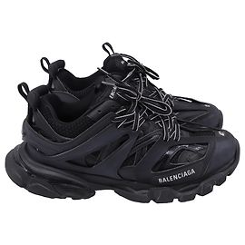 Balenciaga Track Sneakers in Black Polyurethane Black