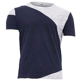 Hugo Boss Two-Toned T-shirt in Grey Cotton Blue Navy blue