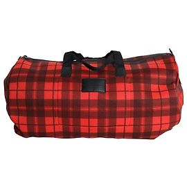Marc by Marc Jacobs Plaid Duffle Bag in Red Canvas Other