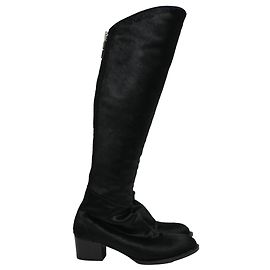 Botas até o joelho Alexander Wang em pelo de pônei preto Preto