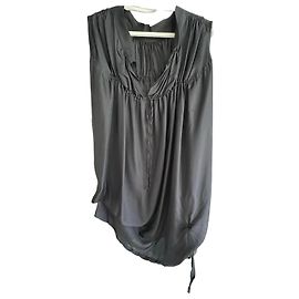 Top Ann Demeulemeester black silk Black