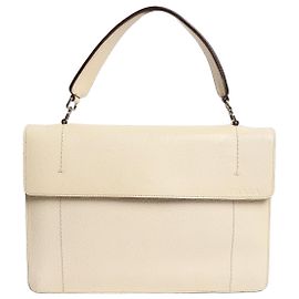 Prada Bolsa de mão em couro creme Cru