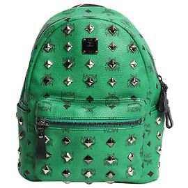 MCM Sac à dos vert clouté Autre