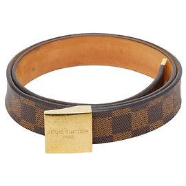 Cinturón Damier Santur de Louis Vuitton Castaño Dorado