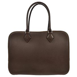 Bolsa Plume Hermès Epsom 32 Marrom