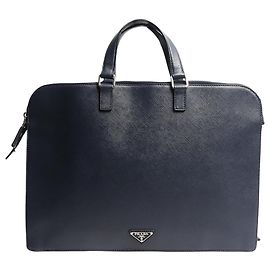 Prada Borsa a tracolla in pelle blu navy Blu navy