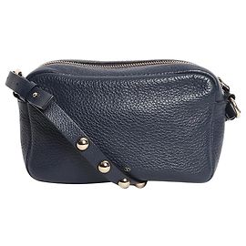 Red Valentino Navy leather shoulder bag Navy blue