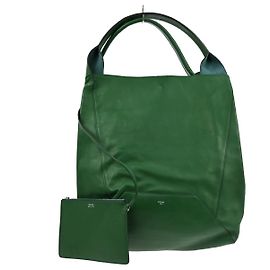 Céline Cabas Hobo de Couro Celine Verde