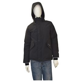 Canada Goose Youth Down Parka Jacket Black Hooded Arctic Program Size L 14-16 Black