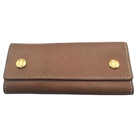 Hermès HERMES Étui à clés en Epsom doré Marron