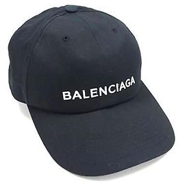 Gorra de béisbol negra de algodón Balenciaga Negro